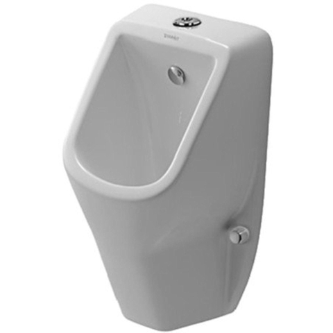 Duravit D-code Urinoir - met boveninlaat - met bevestiging - zonder spoelrand - met sproeikop en sifon - glans wit 0315131