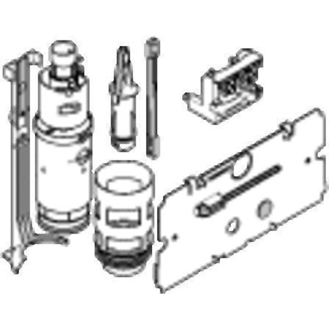 Geberit Twico ombouwset - voor inbouwreservoir - 3/6 L - 2 toetsen 0702861