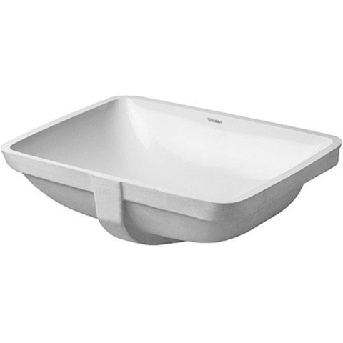 Duravit Starck 3 Wastafel - inbouw - 49x36.5x18cm - zonder kraangat - inclusief bevestiging - wit 0313904