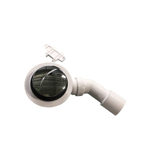 Go by Van Marcke siphon de douche plat avec plaque de finition chromée D 70 mm évacuation D 40/50 mm SW288412
