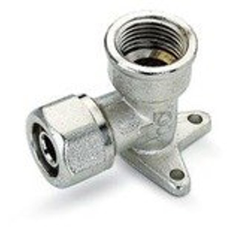 Go by Van Marcke Pex Alu klem enkele muurplaat Ø16mm x 1/2F verchroomd SW289685