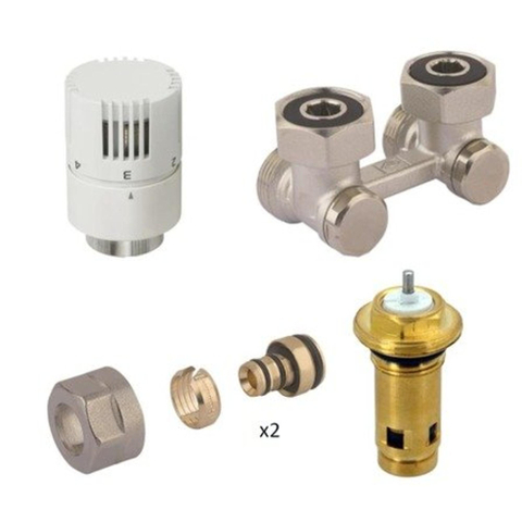 Nemo Start radiatorkraan - 3/4" - H-blok - thermostaat - set - wit SW288724