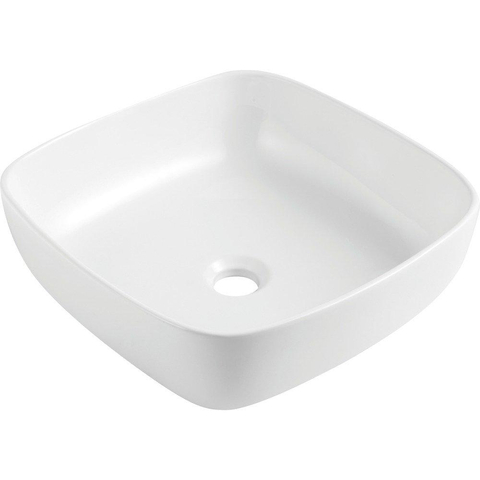 GO by Van Marcke Anubis lavabo à poser carré porcelaine blanc 400 x 400 x 140 mm SW293303
