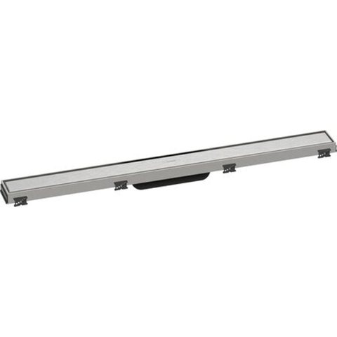 Hansgrohe RainDrain Match Caniveau de douche - 80cm - cadre réglable en hauteur - brushed stainless steel SW791696