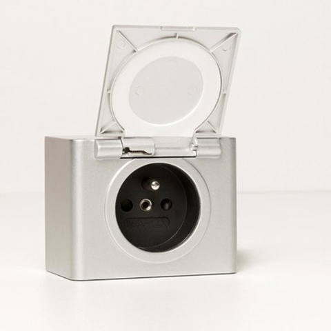 Nemo Spring Combibox IP44 schakeldoos - met stopcontact - grijs SW403279