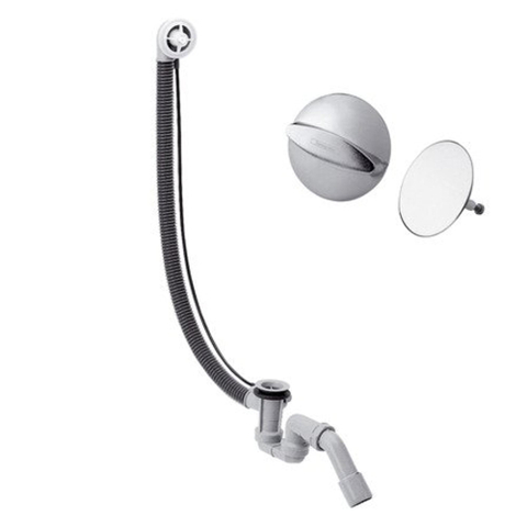 Hansgrohe Flexaplus Automatische badgarnituur - met draaibediening - voor speciale baden - met afvoe - hoogglans chroom SW293089