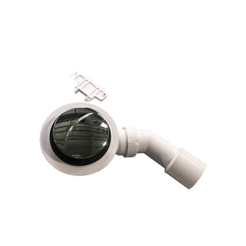 Go by Van Marcke siphon de douche plat avec plaque de finition chromée D 70 mm évacuation D 40/50 mm SW288412