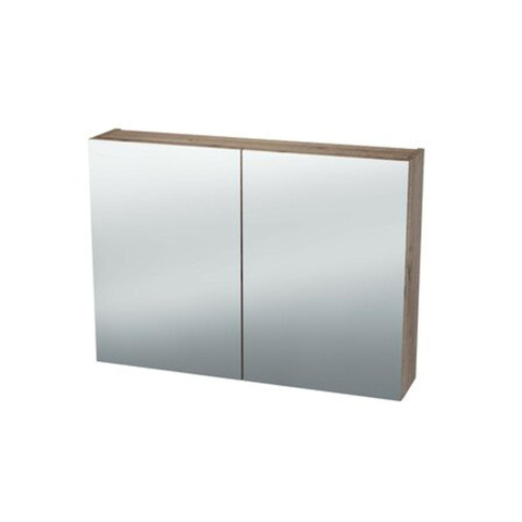 Nemo Spring Nebulo spiegelkast - 90x65x17.8cm - 2 deuren glazen leggers - met stopcontact - Royal Vanille SW646802
