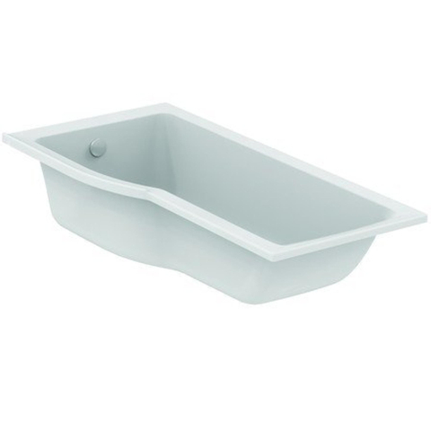 Ideal Standard Connect Air baignoire encastrée avec zone de douche gauche 170x80cm acrylique blanc sans jeu de pieds SW89829