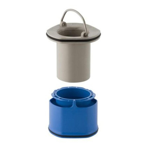 Geberit dompelbuis en drager - voor douchesifon D90 - 2006 - 2017 - blauw grijs SW285082