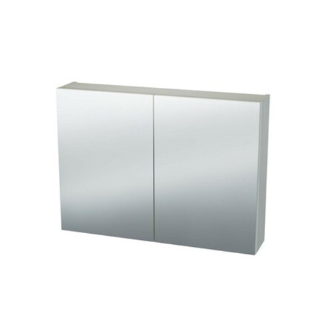 Nemo Spring Nebulo spiegelkast - 80x65x17.8cm - 2 deuren - glazen leggers - met stopcontact - zonder schakelaar - White Standard SW637027
