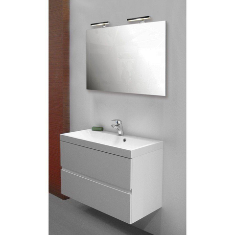 Nemo Go Roxanne set 80 cm meubel compleet wit hoogglans met onderbouw tablet spiegel en verlichting SW288018