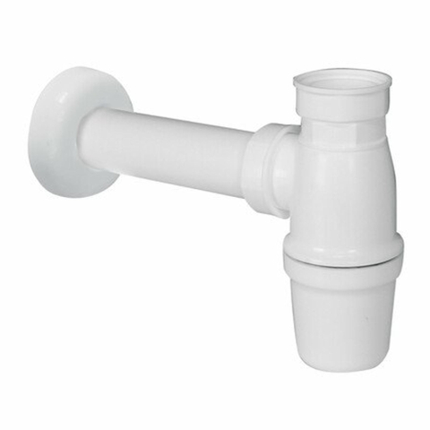 Nemo Skill fleshevel - 6/4" x 40mm - met afvoerbuis en afdekrozet - zonder afvoerplug - sifon 64 - wit PP SW293007