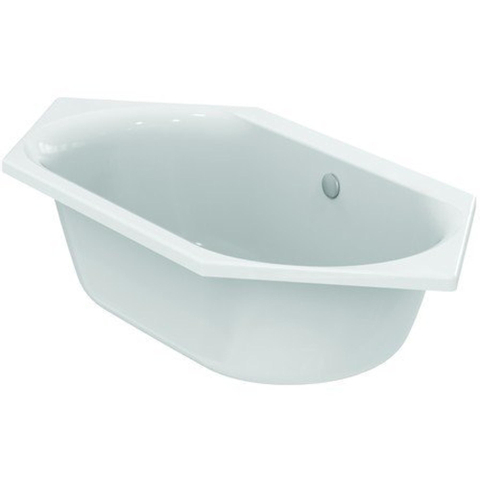 Ideal Standard Connect Air baignoire encastrée duo 190x90cm acrylique hexagonale blanche sans jeu de pieds SW89828