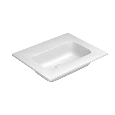 Nemo Stock Fin by Falper - 60.5x50.5x14.3cm - geintegreerde tablet - met 1 wastafel - ceramilux - afvoergat - zonder overloop - kraangat - meubelwastafel - Collection - Van Marcke SW290526
