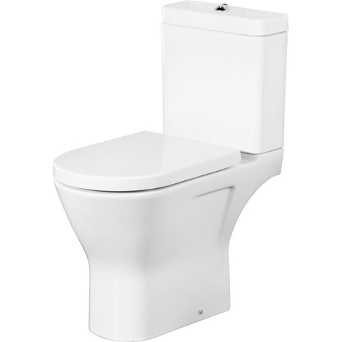 Nemo Spring Ergovita Staand Toilet verhoogd - 66.5x45x36cm - zonder spoelrand - H185cm - zitting en jachtbak - porselein - wit SW288593