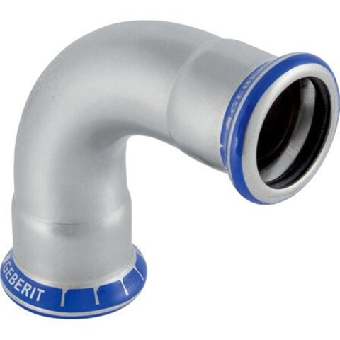Geberit Mapress persfitting - inox - water - bocht - 90 graden FF - 28 - rvs 7950008