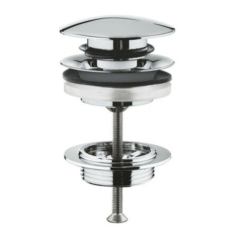 Grohe Klikwaste Afvoerplug - 5/4 inch - push-to-open - chroom 0434215