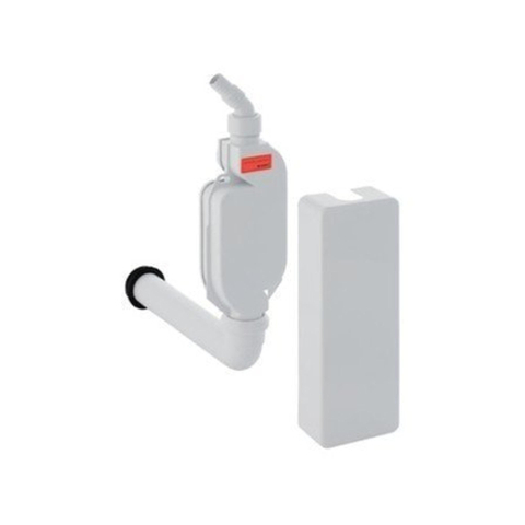 Geberit opbouwsifon - voor vaat- of wasmachines - D - 40mm - met afdekkap - waterslothoogte - 70mm - wit SW30093