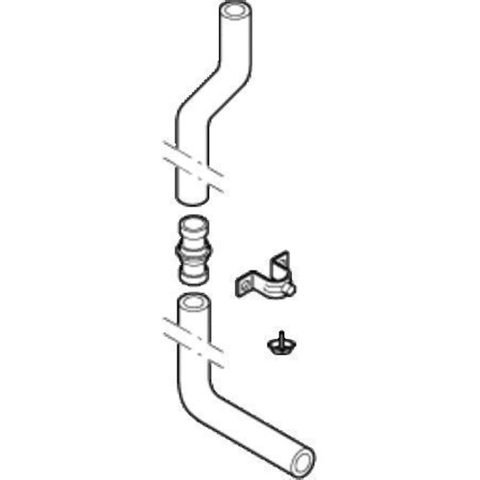 Geberit spoelbocht - voor halfhoge opstelling - L - 103x22cm - D - 50x45mm - wit 0711780