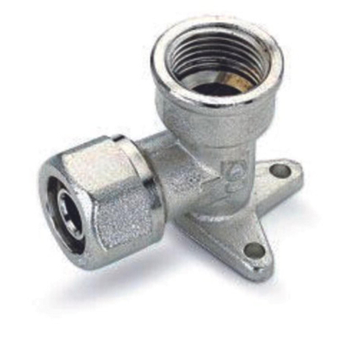 Nemo Go plaque murale simple pex alu clamp ø16mm x 1/2f chromé SW289685