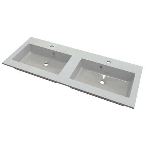 Nemo Spring Don lavabo-plan pour meuble marbre reconstitué 1200x500x15mm blanc SW288952
