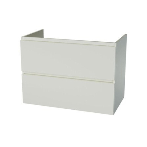 Nemo Spring Ventus Due onderbouwkast - 80x64x49.5cm - 2 laden - zonder sifonuitsnijding - greeploos - wit SW289858