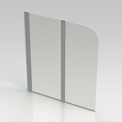 Nemo Start Pannello badwand - 120x140cm - 2-delig - inbouwmaat 1200-1210mm - helder - veiligheidsglas 5 - profielen - aluminium - 2delig - gepolijst SW286707