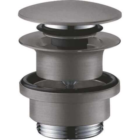 Hansgrohe Afvoerplug - 1 1/4" klikwaste - voor wastafel- en bidetmengkranen - geborsteld zwart chroom SW295834