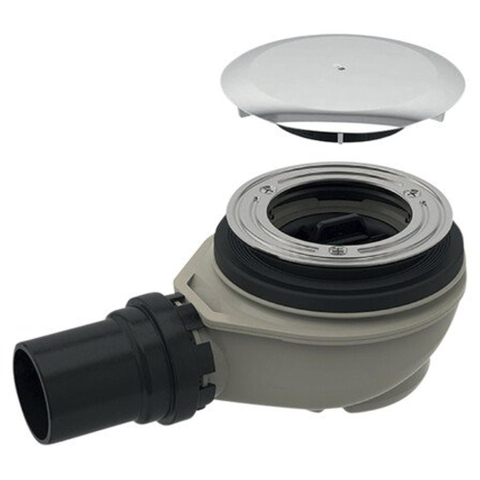 Geberit douchesifon - voor douchebak - met afvoeropening D - 90mm - voor douchebak - zonder overloop - verchroomd chroom SW108571