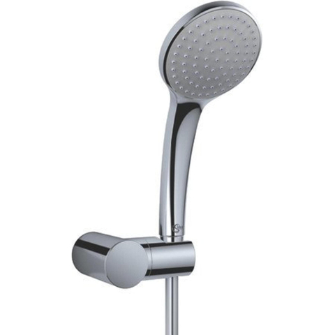 Ideal Standard Idealrain ensemble pour baignoire : flexible de douche 125cm douchette 100mm 1 jet et support de douchette réglable chrome 0180722