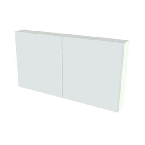 Miroir Armoire Nemo Spring Nebulo luxe - 140x65x17.8cm - 4 portes miroir double face - étagères en verre - avec prise - sans interrupteur - couleur : Cosmos Grey SW837046