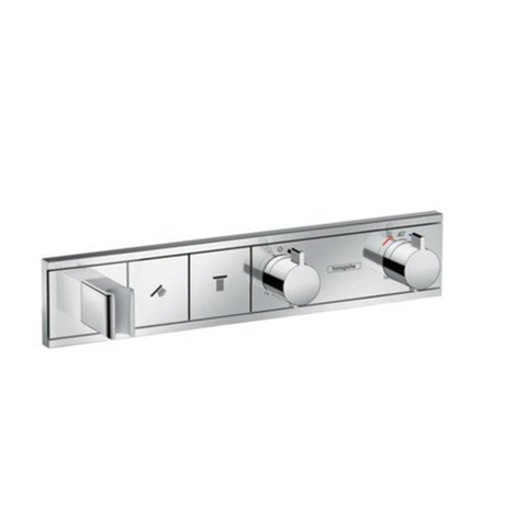 Hansgrohe Rainselect Afbouwdeel - voor inbouw douchekraan - thermostatisch - voor 2 functies - met handdouchehouder - 45.6x90cm - thermostaat - hoogglans chroom SW157084