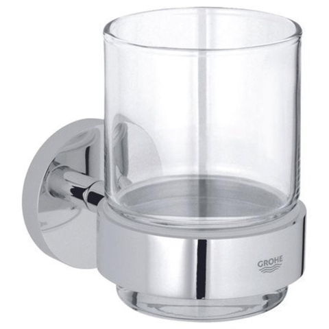 GROHE Essentials Porte-gobelet - 10,6x9,9cm - avec verre - chrome 0438149