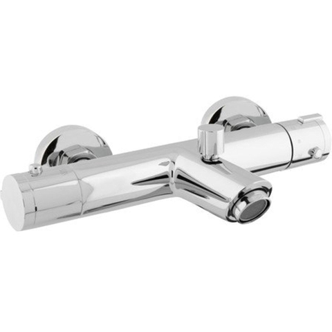 Go by Van Marcke Mélangeur baignoire - thermostatique - économie d'eau - entraxe 15cm - blocage de sécurité - disques en céramique - rosaces - raccords S - chrome SW289737