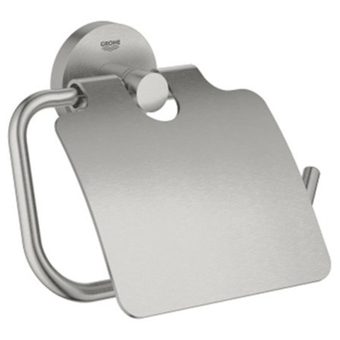 Grohe Essentials Closetrolhouder met klep - Supersteel (RVS) SW97647