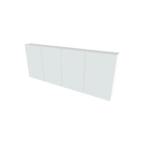 Nemo Spring Nebulo spiegelkast - 160x65x17.8cm - 4 deuren glazen leggers - met stopcontact - Minnesota Chocolat SW646793