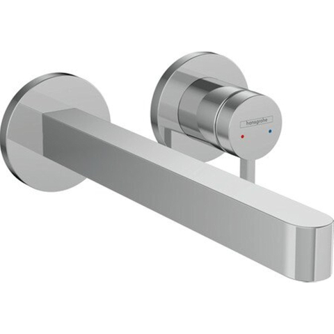 Hansgrohe Finoris 1 greeps wastafelkraan - inbouw - voorsprong 228 mm - met afvoerplug - hoogglans chroom SW651162