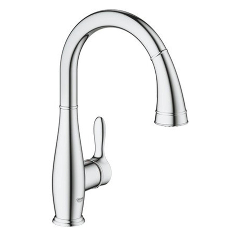 GROHE Parkfield Keukenkraan - draaibare/uittrekbare uitloop - 2 straalsoorten - chroom SW106003