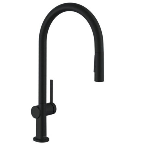 Hansgrohe Talis m54 1 greeps keukenkraan - 210 uittrekbare vdche - 2 straalsoorten - mat zwart SW402558
