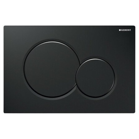 Geberit Sigma01 bedieningsplaat - 2-toets spoeling - ronde knoppen - gitzwart RAL - 9005 - dualflush - glans git zwart 0700524
