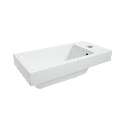 Nemo Spring Aurora Alba handwasbak - 40x20.1x12.2cm - minerale composiet - hoogglans wit SW293841