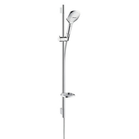 Hansgrohe Raindance Select E Doucheset - 120 - 3jet - met Unica - glijstang 90 cm en zeepschaal - hoogglans chroom GA15949