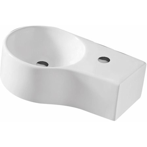 Nemo Spring Bali II handwasbakje - 44x27.5cm - wandmontage - porselein - wit SW286374