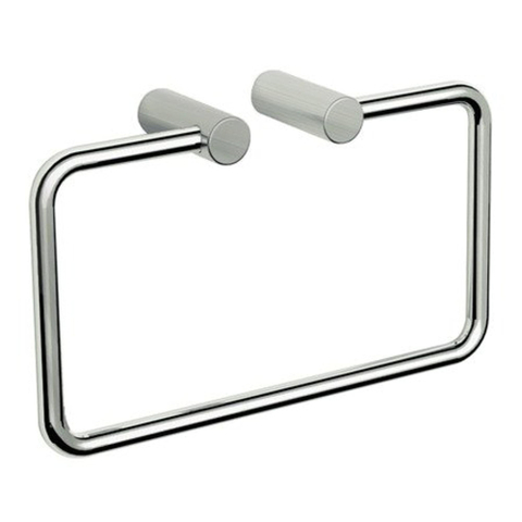 Nemo Spring Tilde handdoekring - 21x12x5cm - wandmontage - messing - messing geborsteld nikkel SW293851
