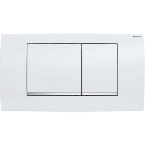 Geberit Twinline bedieningplaat 2-toets spoeling frontbediening - voor toilet - 34x18.5cm - dualflush - wit SW242690
