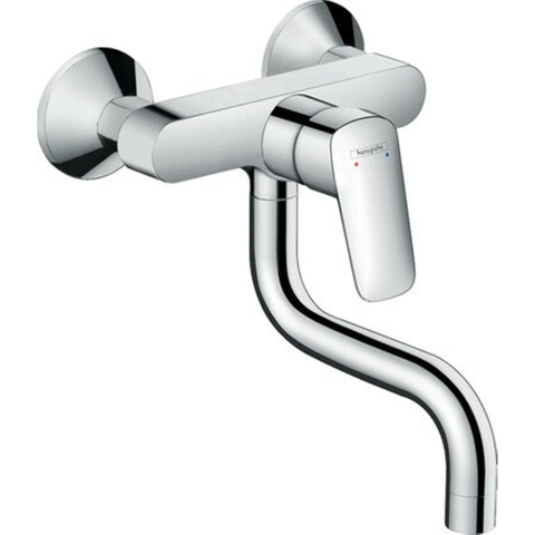 Hansgrohe Logis M31 Eengreeps keukenmengkraan - wandmontage - hoogglans chroom GA59065