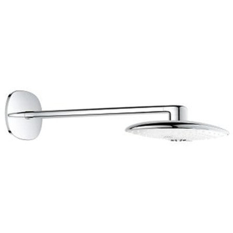 Grohe Rainshower Duo 360 Hoofddouche - 36x 22cm - 2 straalsoorten - wandarm 45cm - moon white/ - chroom SW97597