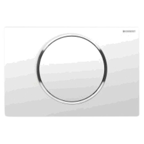 Geberit Sigma10 bedieningsplaat - spoel-stop spoeling - rond - wit glans chroom 0730024