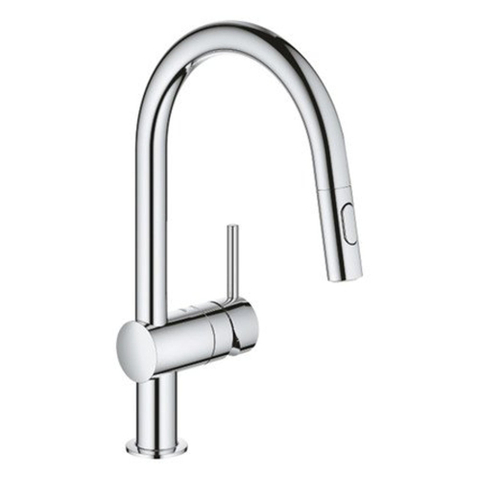 GROHE Minta Mitigeur de cuisine - haut - bec pivotant/extensible - 2 types de jets - chrome SW225337
